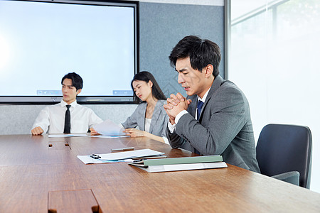 工作烦恼商务男性职场烦恼形象背景