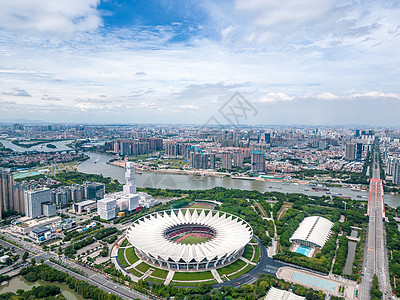 佛山全景广东佛山地标建筑风光背景