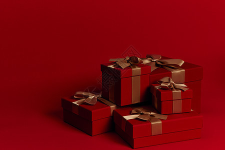 圣诞新年礼物盒背景图片