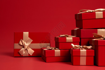 新年礼物盒背景图片