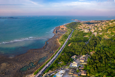 网红景点平潭岛浪漫的海边公路图片