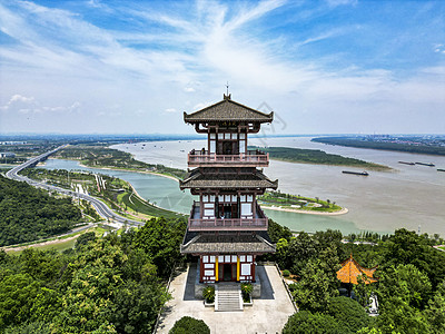 湖北鄂州西山4A景区古建筑楼阁图片