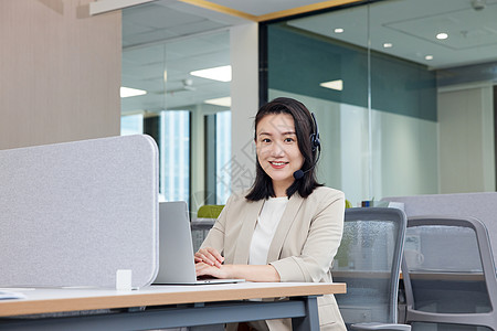 客服美女客服女性形象背景