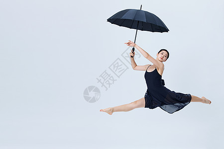 古典美女气质美女撑伞舞蹈背景