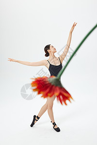 鲜花裙子芭蕾舞者图片