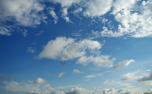 有云彩的蓝色夏天空背景图片