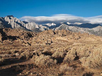 地理塞拉东部山脉的风景背景