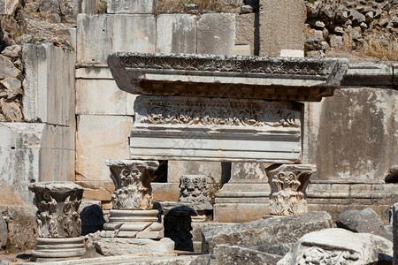 波利奥喷泉在古希腊城市以弗所图片