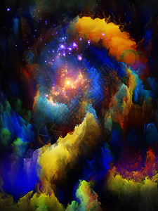 永无世界系列以幻想梦想创造力想象力和艺术为主题的彩色立体分形世背景图片