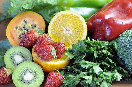 健康的饮食和特写维生素c的来源背景图片