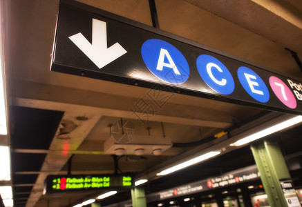 纽约经典的地铁标志地铁标志图片