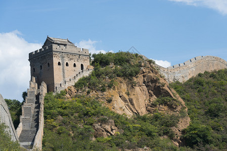 长城在金山林图片