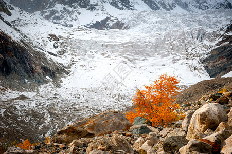 高加索山脉的地貌与冰川陷落相图片
