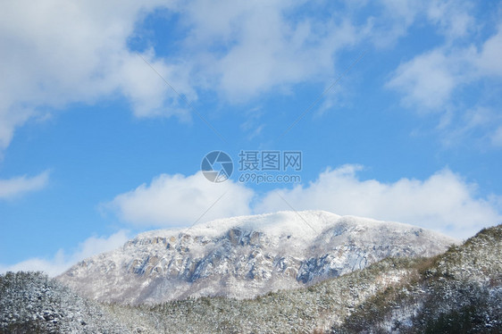 韩国全罗的雪山图片