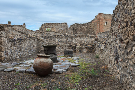 Pompeii的废墟图片