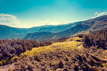 乡村高山风景的美景图片