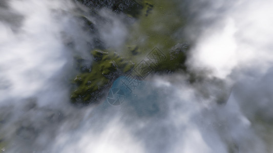 用3d软件制作的高空山景背景图片