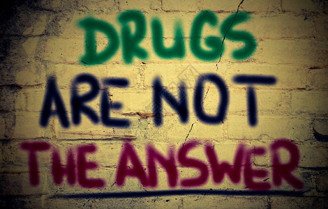 药物不是答案概念背景图片