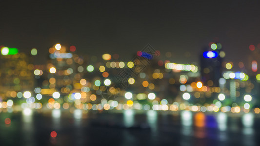 夜晚的巴塔亚市风景闪亮照背景图片