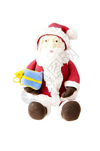 圣诞老人玩具在白色图片