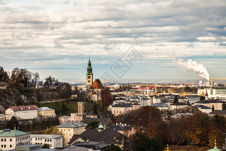奥地利萨尔茨堡市的风景从图片
