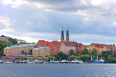 瑞典斯德哥尔摩Sodermalm区和Hog图片