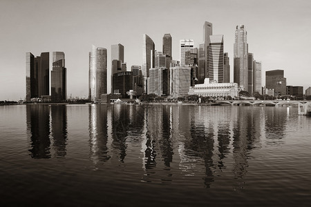 新加坡的天线城市背景图片