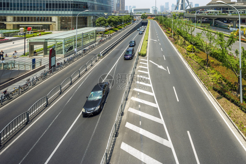 上海城市景观与道路交通图片