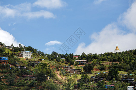 缅甸西部钦州山区地布尔马钦州山区法拉姆镇Fala图片