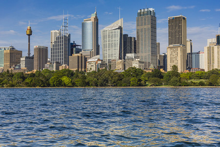 悉尼的天际线与城市中央商务区图片