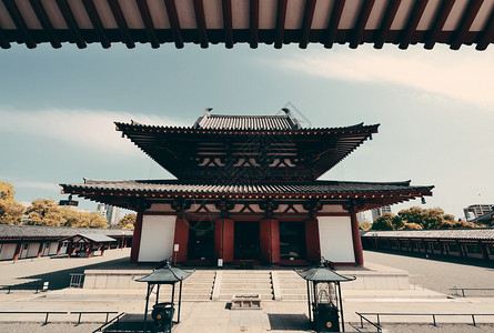 日本大阪四天王寺背景图片