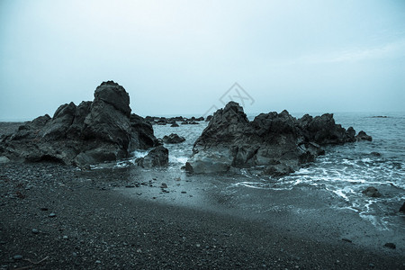 岩兰草塞浦路斯Pomos海岸岩背景