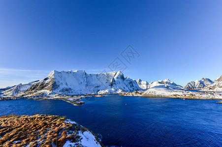 在挪威洛福滕群岛里纳的奥伦图片