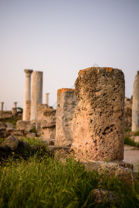 萨拉米斯古城位于塞浦路斯北部图片