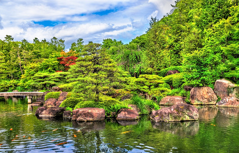 日本喜济寺的日本传统花园K图片