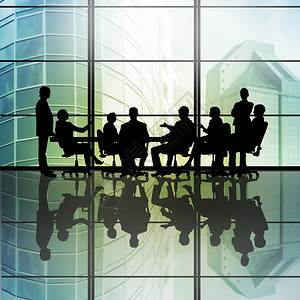 作为圆桌会议小组会议的工商界人士的背景