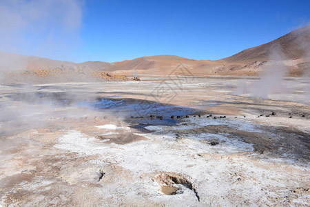 智利阿塔卡马沙漠的喷图片