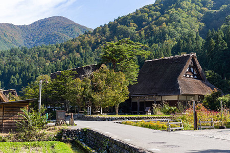 传统日本老白川村Shira图片