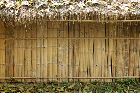 泰国竹屋景观背景图片