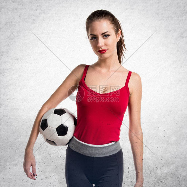 很运动女人坚持质感灰色高建群足球球图片