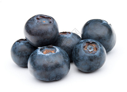 蓝莓在白色背景抠图上被隔离图片