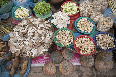 东南亚老挝万象市TaalatSao市场图片