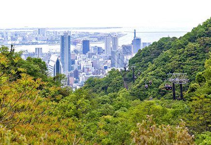 神户市景和天线神户港岛和大阪湾神户机场图片