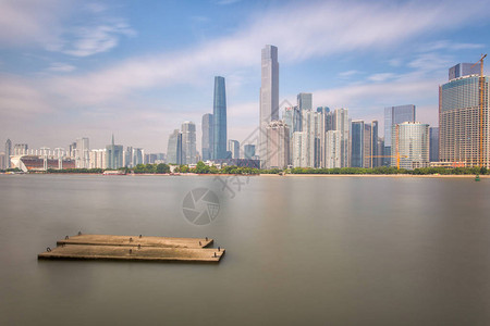 广州现代城市地标建筑的天际线和建筑新城图片