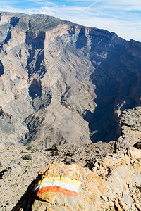 攀岩峡谷和峡谷在老山奥曼背景