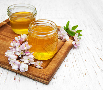 香辣鸡米花蜂蜜和香辣花背景