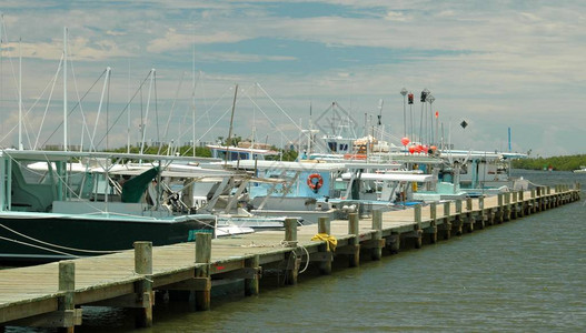 美国佛罗里达州皮尔斯港的渔船图片