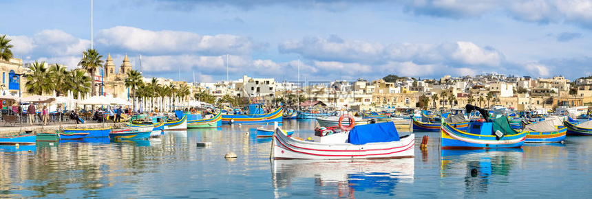 Marsaxlokk马耳他著名的渔图片