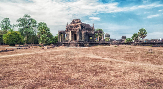 柬埔寨吴哥窟古图书馆图片