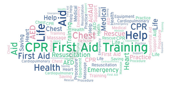 CPR急救培训词云图片